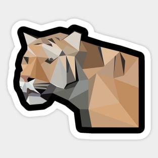 Geometric diamond tiger - Origami Sticker